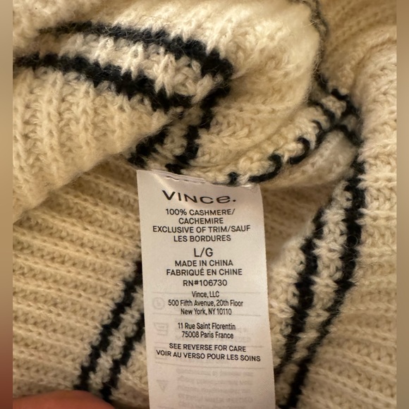 COPY - VINCE
Cashmere Striped Turtleneck Sweater - Picture 6 of 10